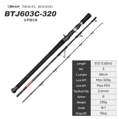 NOEBY Beast Travel Jigging Fishing Rod.