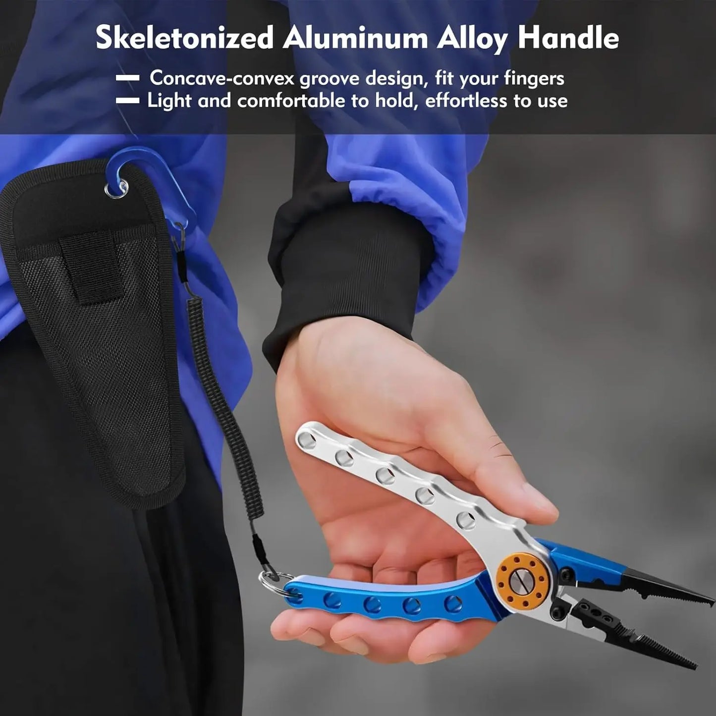 Aluminum Multifunction Fishing Pliers.