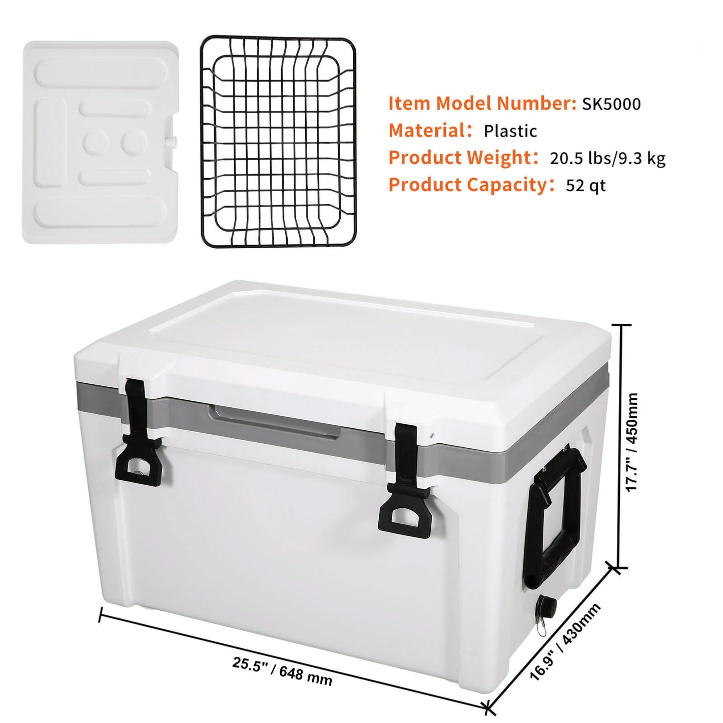 52 QT Insulated Portable Cooler.