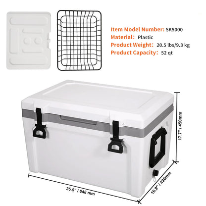 52 QT Insulated Portable Cooler.