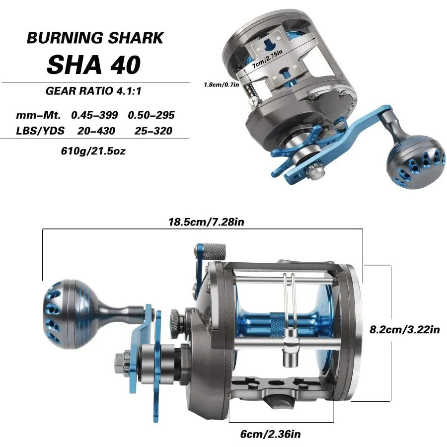 Saltwater Level Wind Reel.