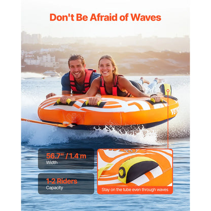 SucceBuy 1-2 Riders inflatable Towable Tubes for Boating.