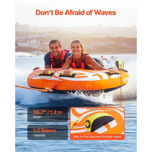 SucceBuy 1-2 Riders inflatable Towable Tubes for Boating.