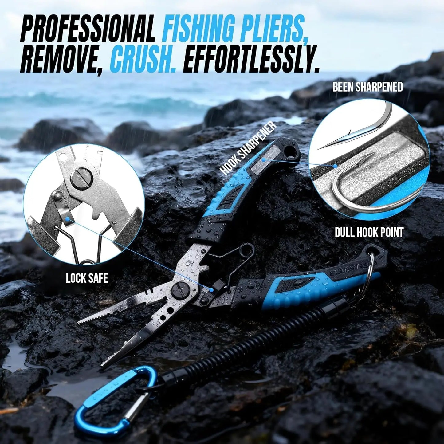 Complete Fishing Kit with Rod, Reel, Tackle Box, Lures, Accessories & Pliers - Ideal Gift for any fisher person.