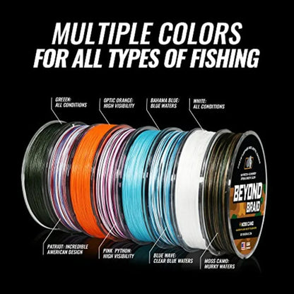 Beyond Braid Braided Fishing Line - Super Strong Abrasion Resistant No Stretch.