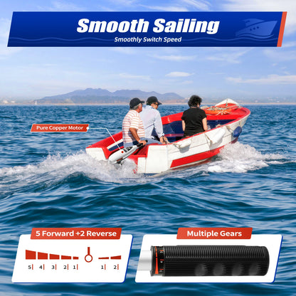 Electric Outboard Trolling Motor 65LBS With 40CM Short Shaft Motor.