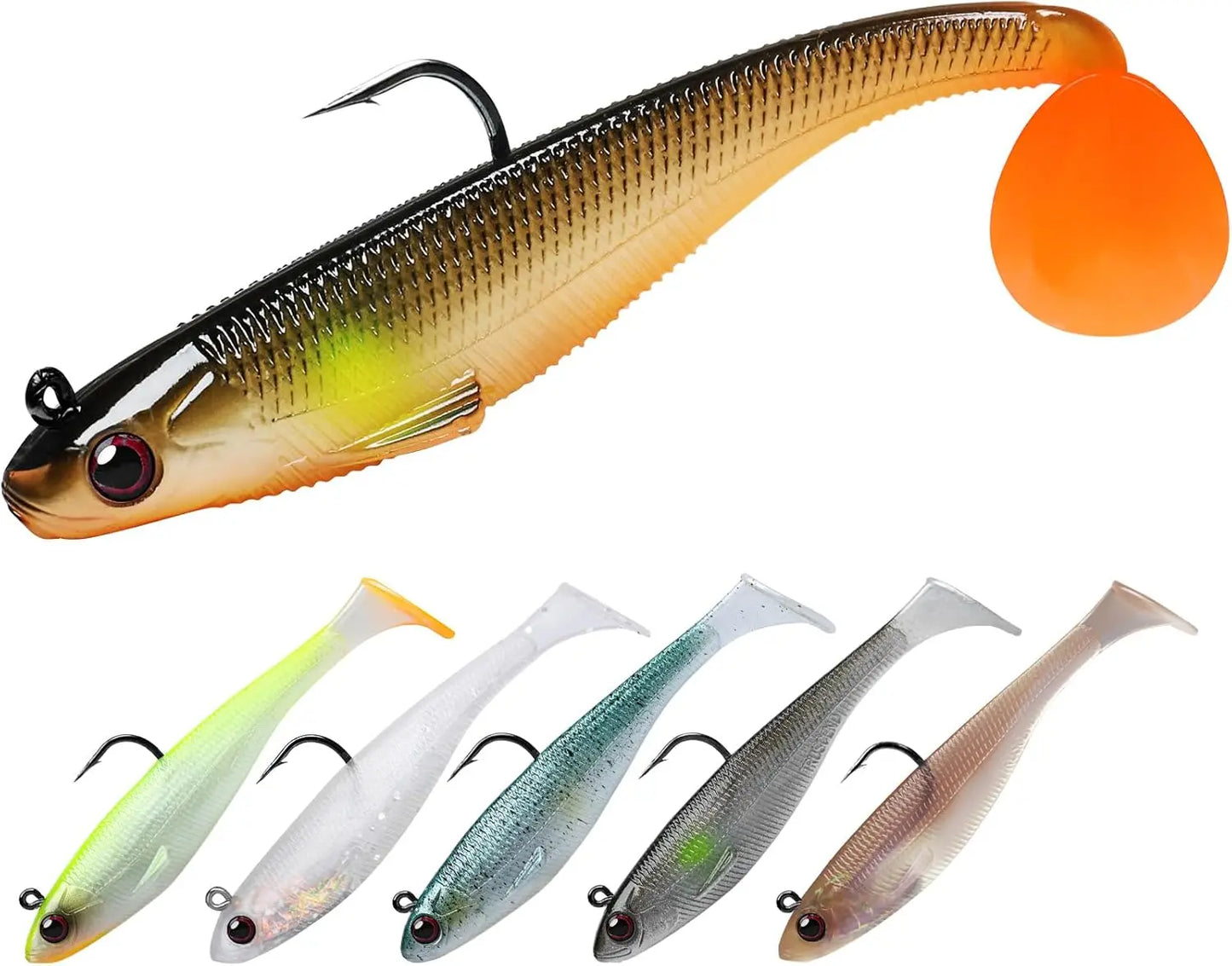 Soft Pre-Rigged Fishing Lures.