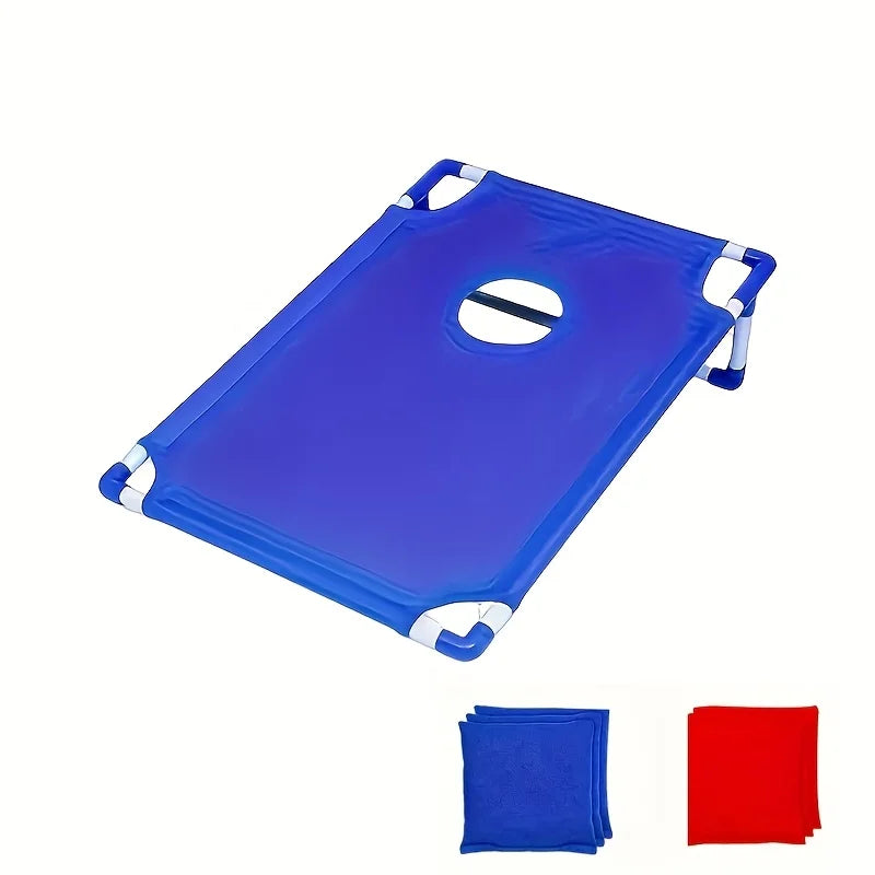 This portable corn hole set is a solid addition for outdoor activities like beach trips or camping, especially given its foldable design and lightweight build.